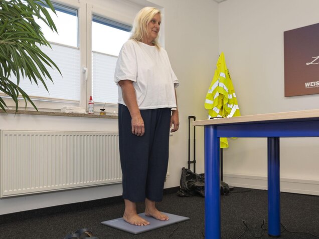 Gesundheitstag Durchführung der Fußdruckmessung