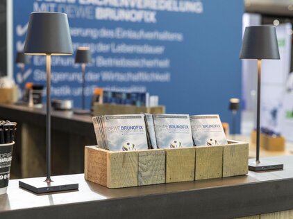 Detailaufnahme vom Messestand