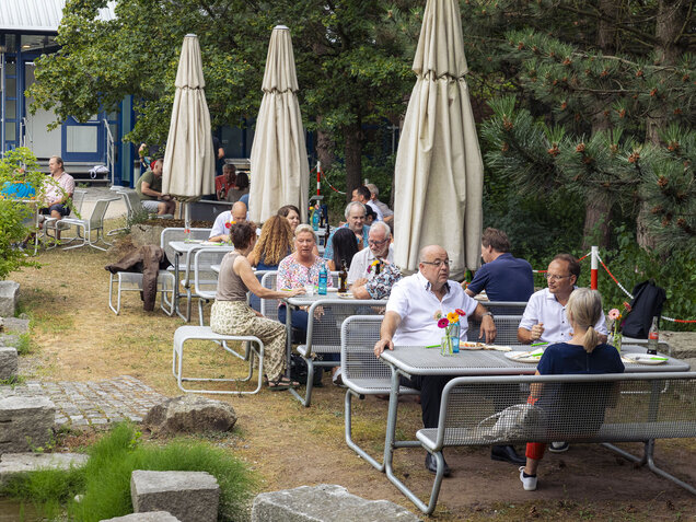 Der Garten der Semper Berufsausbildung und Technikerschule in Nürnberg